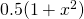 \bm{0.5(1+x^{2})}